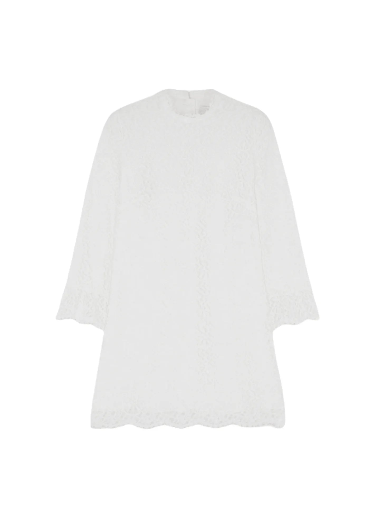 OFF-WHITE LACE MINI DRESS Elegant Vintage Mini Dress