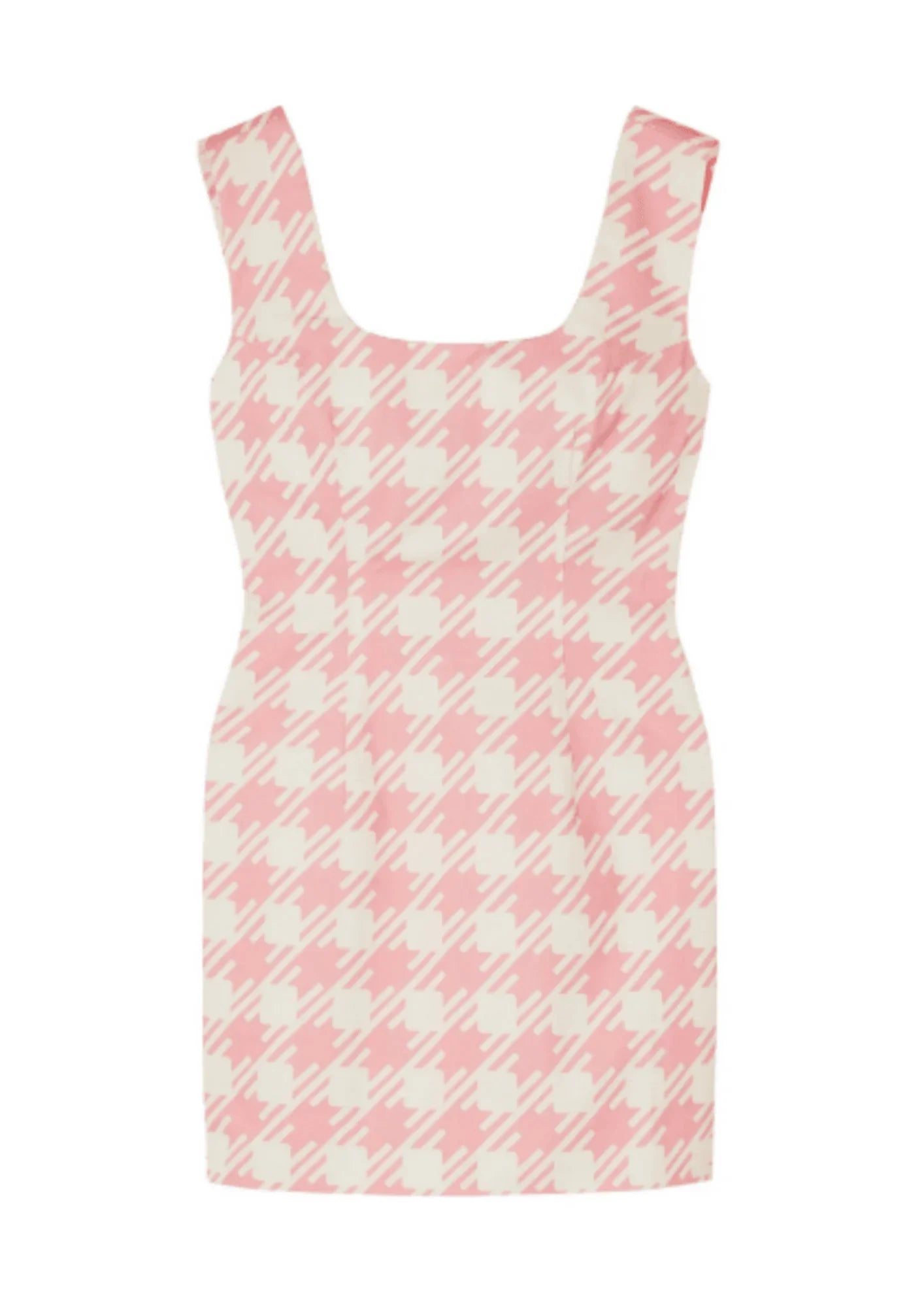 VICHY OPEN-BACK MINI DRESS Classic White Mini Dress