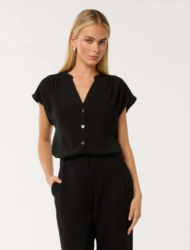 Venus Extended Shoulder Blouse Off-Shoulder Wrap Blouse