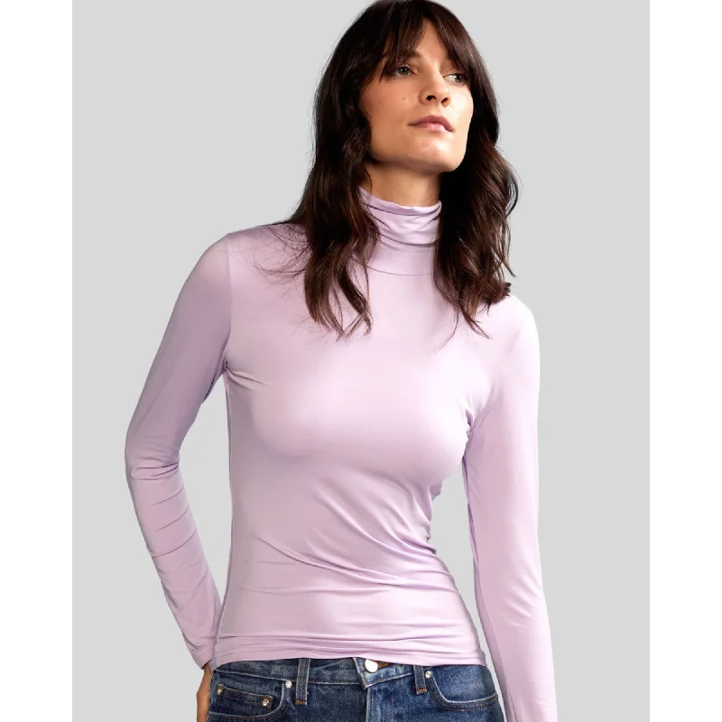 TURTLE NECK BLOUSE Double Button Blouse