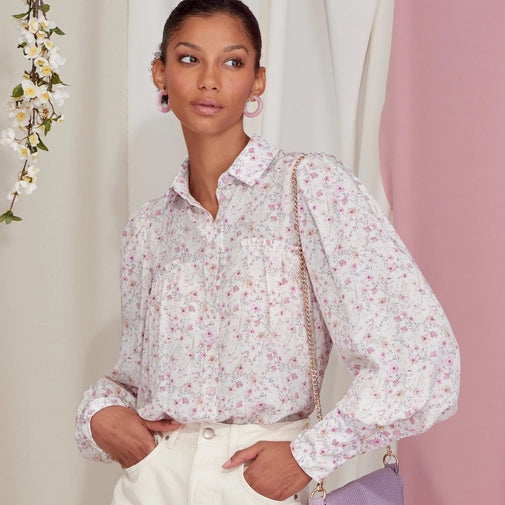 Simplicity Blouse S9467 Satin Drape Blouse