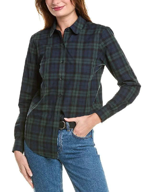 Brooks Brothers Blouse Embroidered Floral Blouse