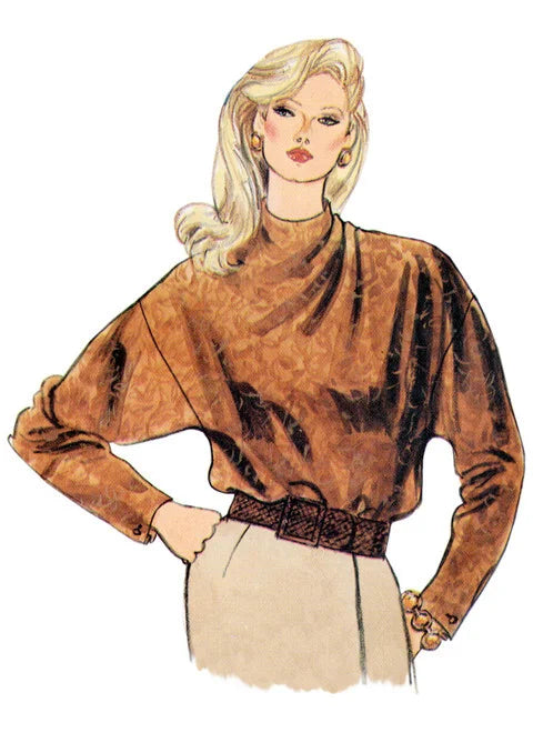 Vogue Vintage Blouse V1902 Lightweight Floral Blouse