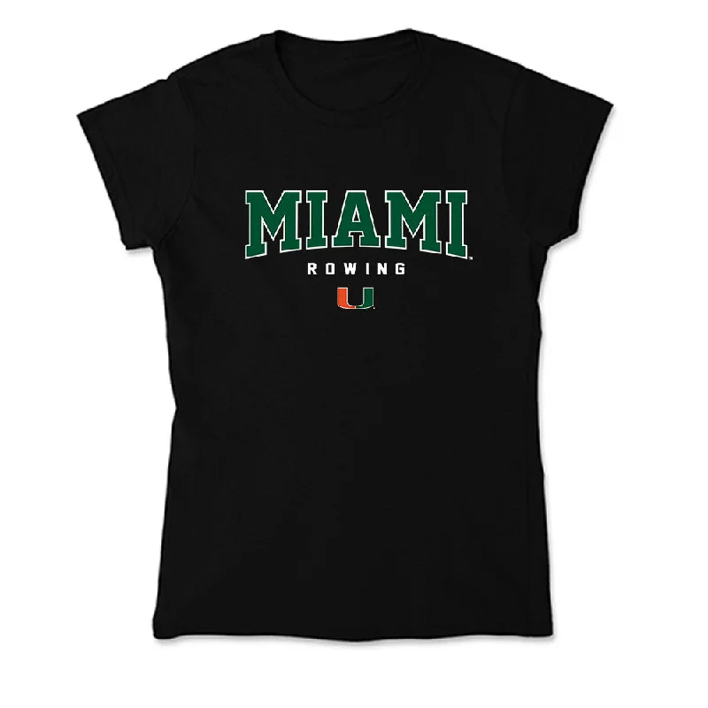 Miami - NCAA Women's Rowing : Anderson Blalock - Soft Style Women’s T-Shirt-- Welt Pockets Slit Pockets Flap Pockets Miami - NCAA Women's Rowing : Anderson Blalock - Soft Style Women’s T-Shirt-- Welt Pockets Slit Pockets Flap Pockets