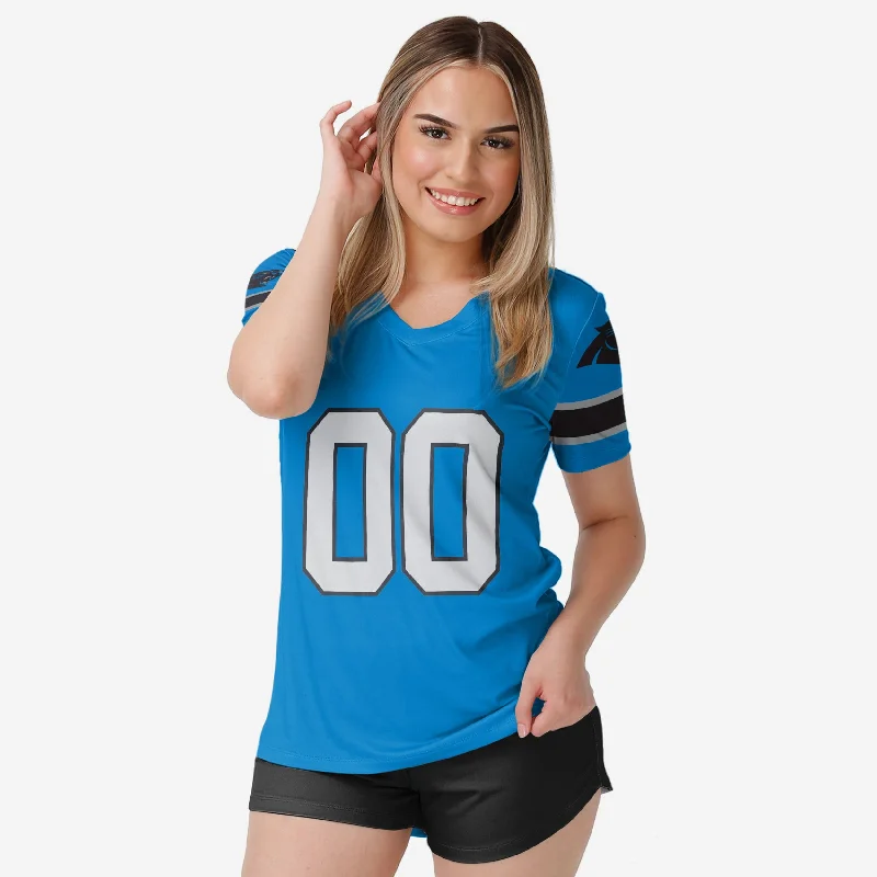 Carolina Panthers Womens Gameday Ready Lounge Shirt-- Elegant Classic Vintage