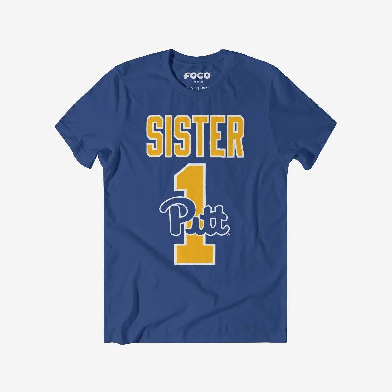 Pittsburgh Panthers Number 1 Sister T-Shirt-- Fashionable Trendy Casual