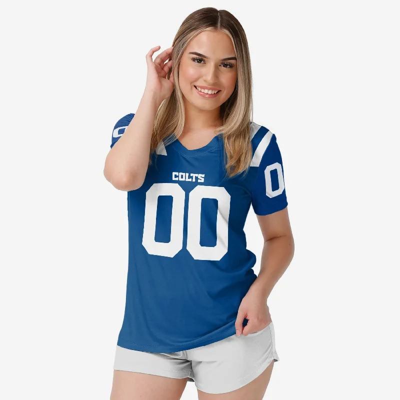 Indianapolis Colts Womens Gameday Ready Lounge Shirt-- Boxy Fit Fitted Loose