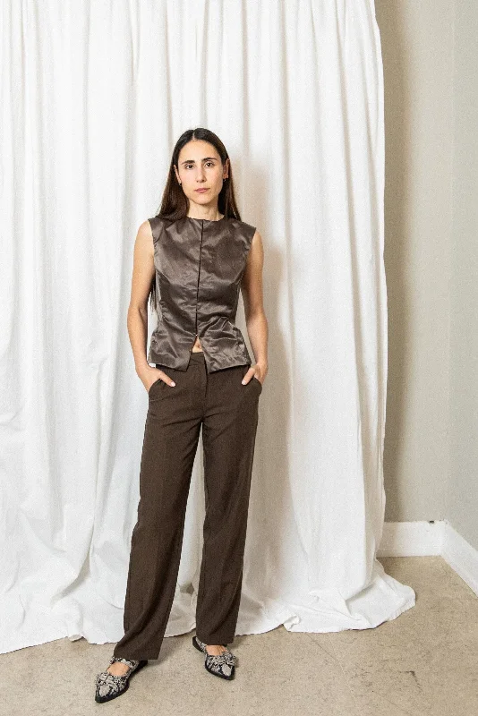 Puff and Pencil Silhouette Blouse Office Formal Blouse