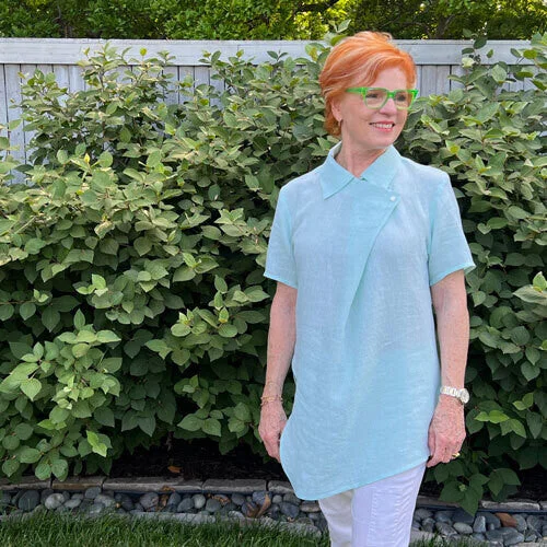 The Sewing Workshop Willow Blouse Sheer Sleeve Blouse