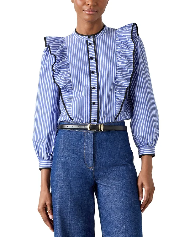 Lk Bennett Lucan Blouse Textured Cotton Blouse
