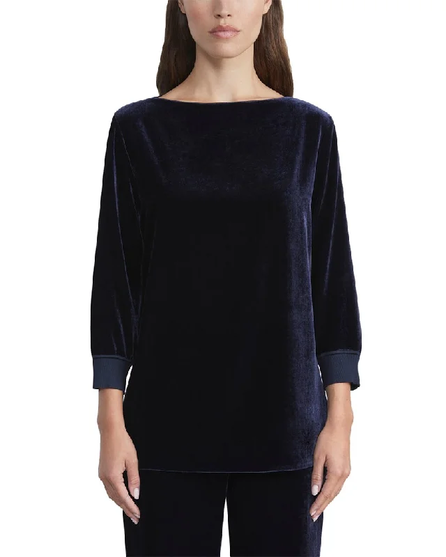Lafayette 148 New York Miranda Blouse Delicate Bow Blouse