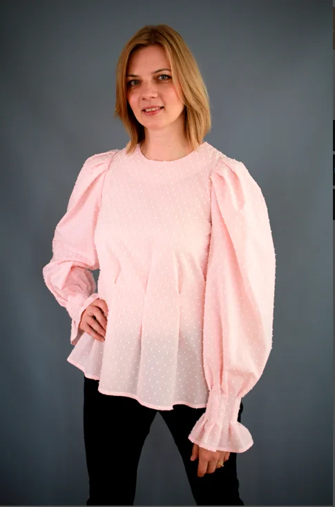 Lenaline Patterns Tasha Blouse Chic Ruffle Blouse