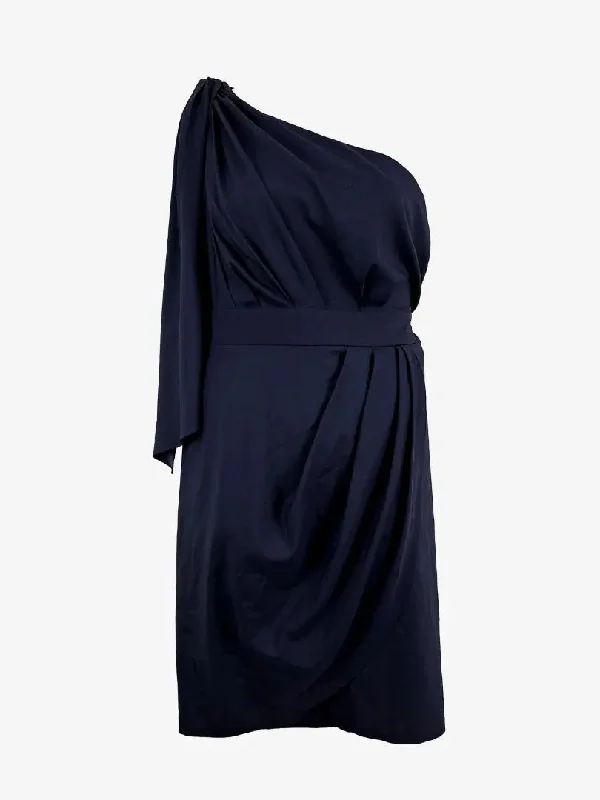 Table Eight Navy Draped Asymmetrical Cocktail Mini Dress Size 14 Fashionable Lace-Trim Mini Dress Table Eight Navy Draped Asymmetrical Cocktail Mini Dress Size 14 Fashionable Lace-Trim Mini Dress