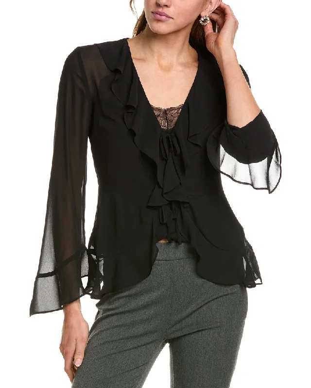 Bcbgmaxazria Ruffle Blouse Vintage Polka Blouse