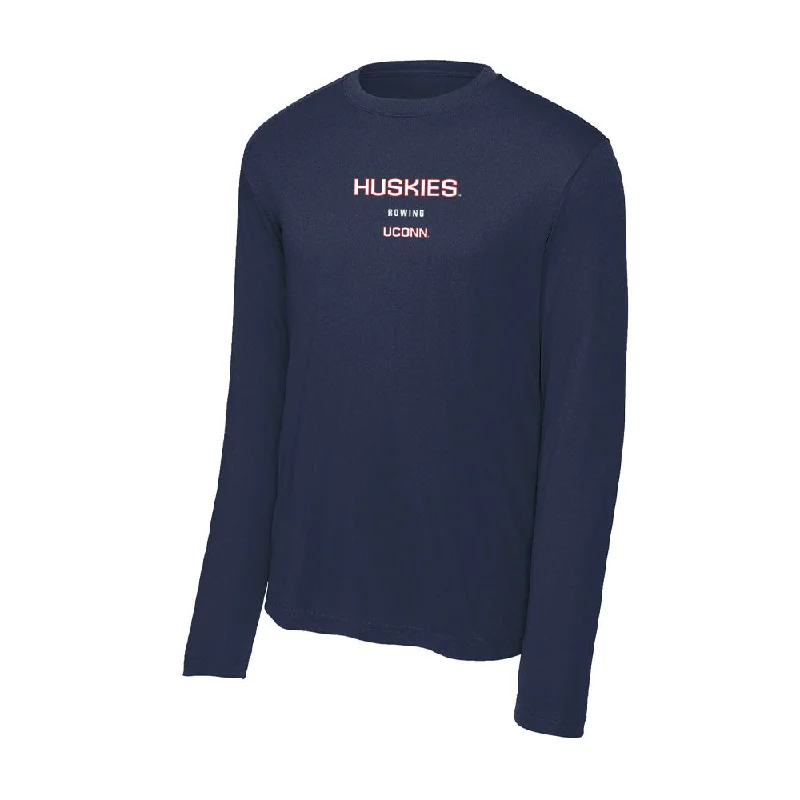 UConn - NCAA Women's Rowing : Ava Dardis - Activewear Long Sleeve T-Shirt-- Handmade Hand-knitted Hand-woven UConn - NCAA Women's Rowing : Ava Dardis - Activewear Long Sleeve T-Shirt-- Handmade Hand-knitted Hand-woven