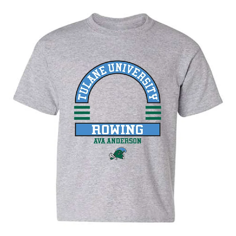 Tulane - NCAA Women's Rowing : Ava Anderson - Classic Fashion Shersey Youth T-Shirt-- Graphic Embroidered Appliqued