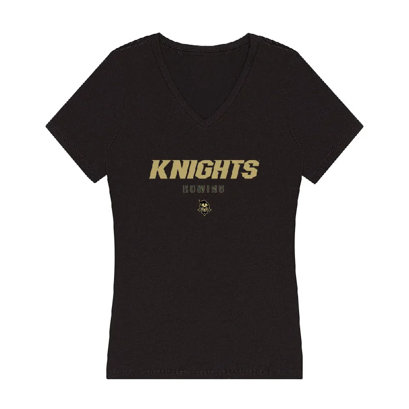 Central Florida - NCAA Women's Rowing : Ashley Tree - Women's V-Neck T-Shirt-- Satin Fabric Silk Fabric Chiffon Fabric Central Florida - NCAA Women's Rowing : Ashley Tree - Women's V-Neck T-Shirt-- Satin Fabric Silk Fabric Chiffon Fabric