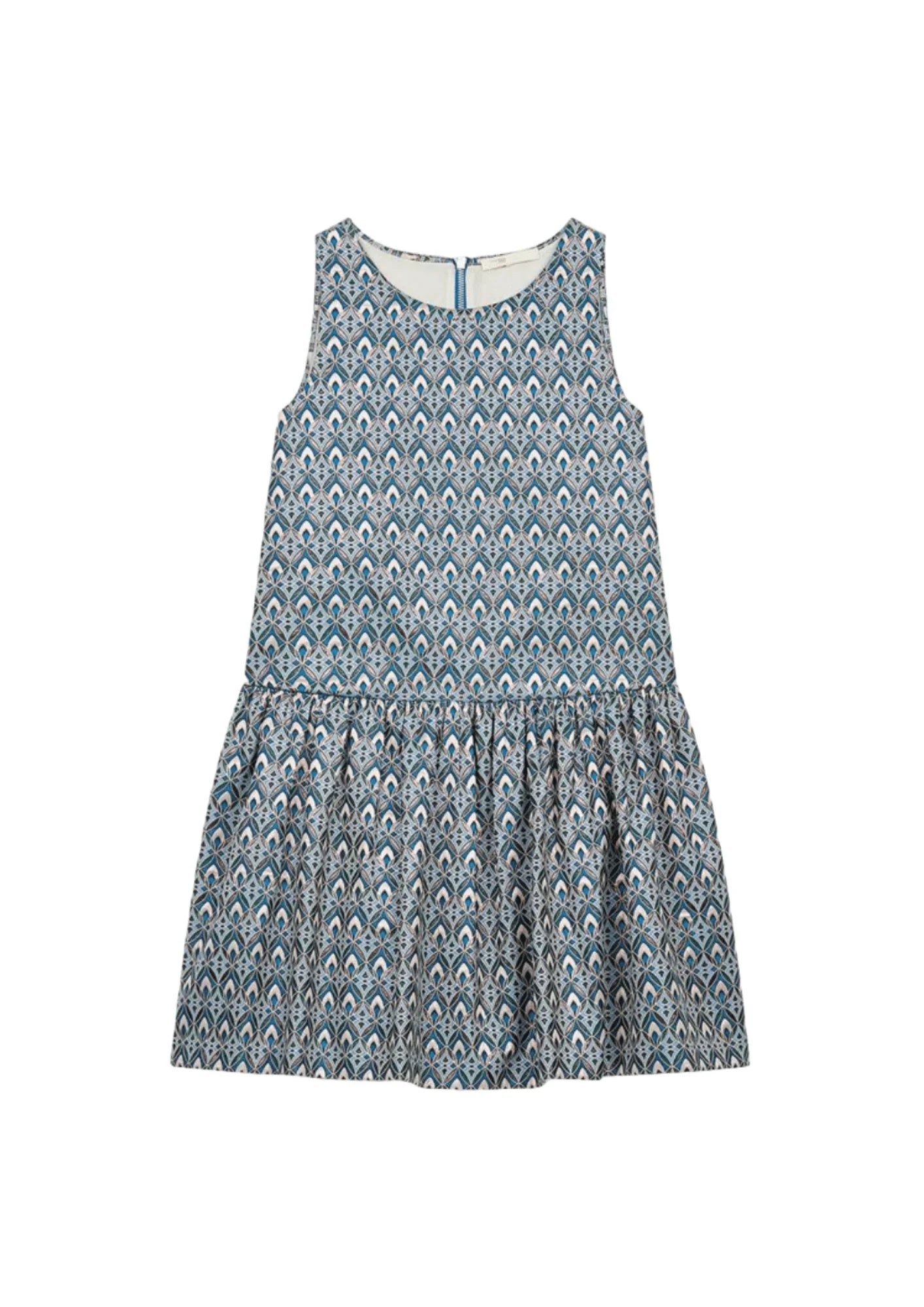 METALLIC JACQUARD MINI DRESS Cozy Knit Mini Dress