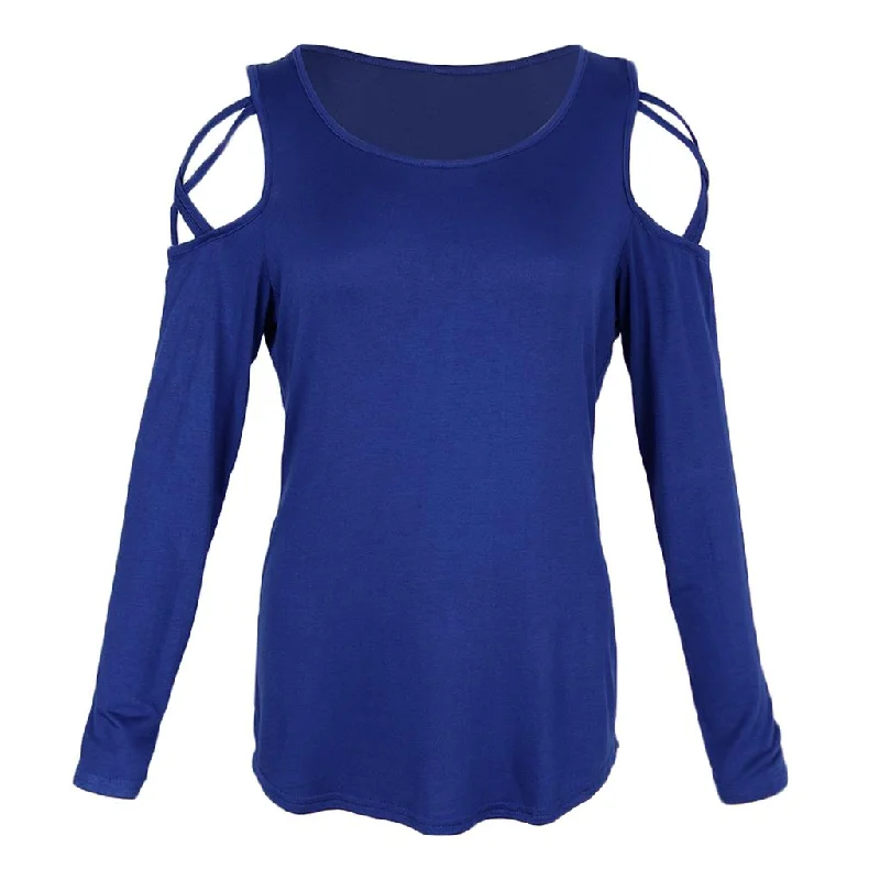 Maxbell Women Strappy Cold Shoulder Tops Long Sleeves T Shirt Blouse Loose Fit Tunic S Blue-- Wool Fabric Cashmere Fabric Tweed Fabric Maxbell Women Strappy Cold Shoulder Tops Long Sleeves T Shirt Blouse Loose Fit Tunic S Blue-- Wool Fabric Cashmere Fabric Tweed Fabric