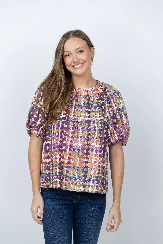 Tyler Boe Blouse in Multi Feminine Tie Blouse