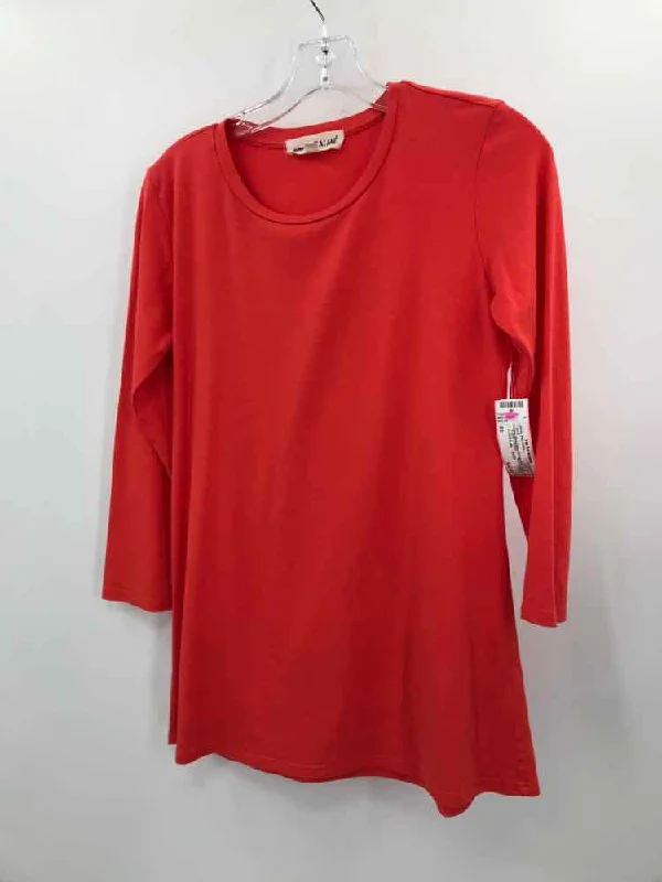 Pre-Owned Johnny Was Calme Orange Size XS 3/4 Sleeve T-shirt-- Hooded Caped Shawl Collar Pre-Owned Johnny Was Calme Orange Size XS 3/4 Sleeve T-shirt-- Hooded Caped Shawl Collar