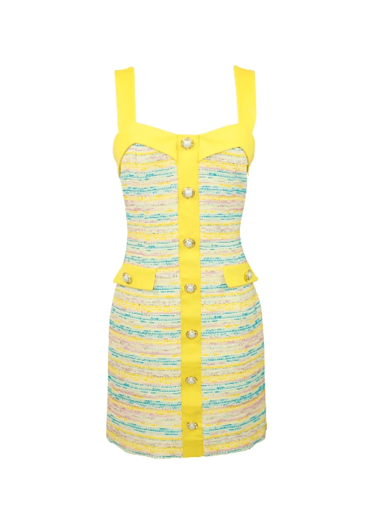 YELLOW MINI DRESS Elegant Satin Mini Dress