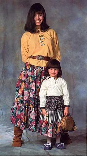Folkwear 120 Women/Child Navajo Blouse & Skirt Mandarin Collar Blouse