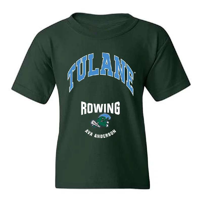 Tulane - NCAA Women's Rowing : Ava Anderson - Classic Fashion Shersey Youth T-Shirt-- Handmade Hand-knitted Hand-woven Tulane - NCAA Women's Rowing : Ava Anderson - Classic Fashion Shersey Youth T-Shirt-- Handmade Hand-knitted Hand-woven