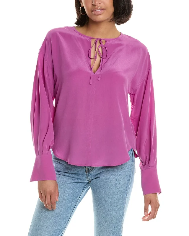 Equipment Silk Blouse Stylish Wrap Blouse