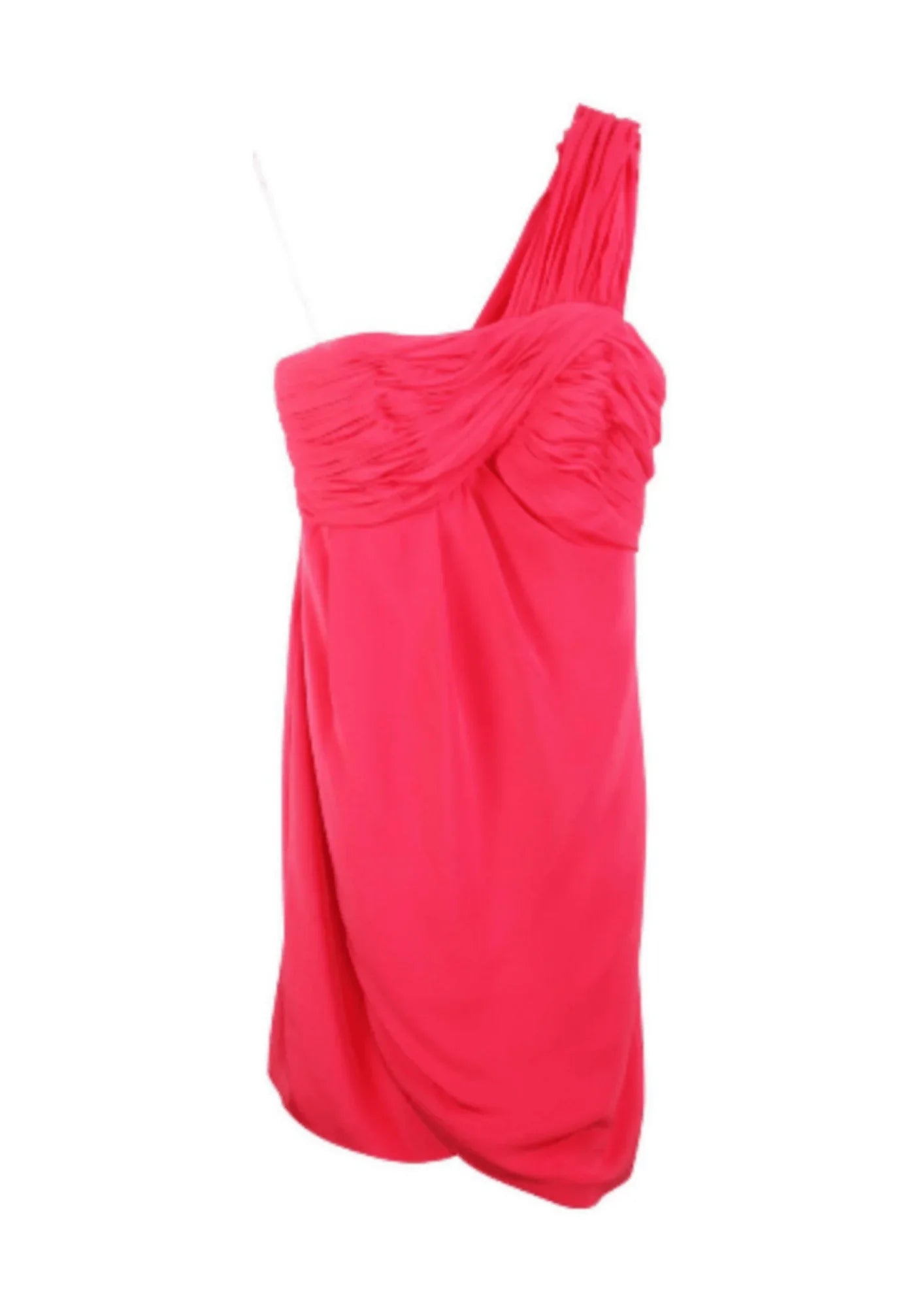 RED GATHERED MINI DRESS Classic Casual Mini Dress