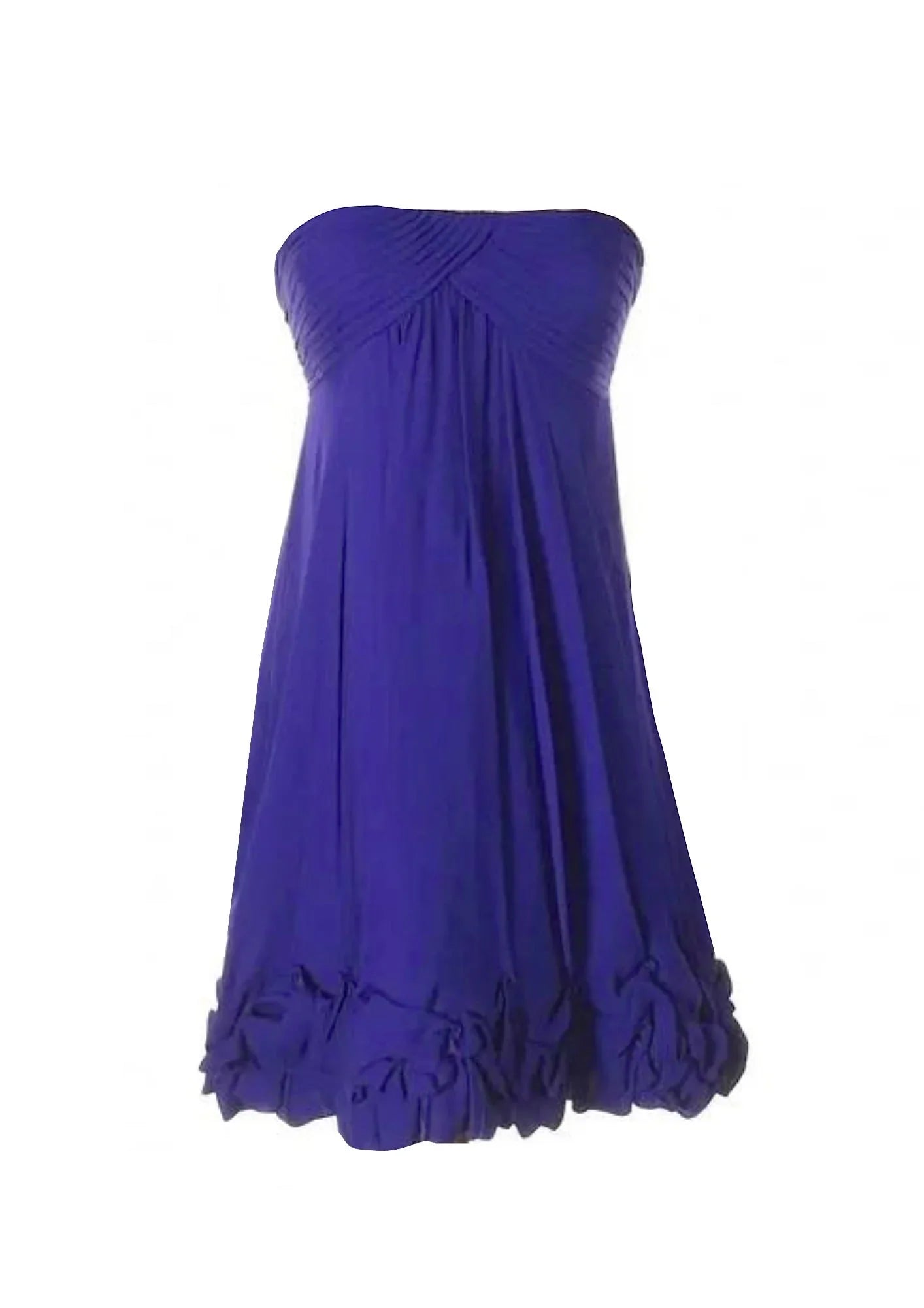 PURPLE STRAPLESS MINI DRESS Stylish Plaid Mini Dress