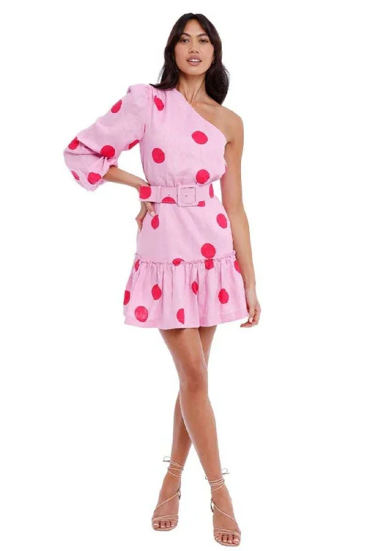 BUY IT REBECCA VALLANCE Dalia one Shoulder Mini Dress (Pink) Cozy Sweater Mini Dress BUY IT REBECCA VALLANCE Dalia one Shoulder Mini Dress (Pink) Cozy Sweater Mini Dress