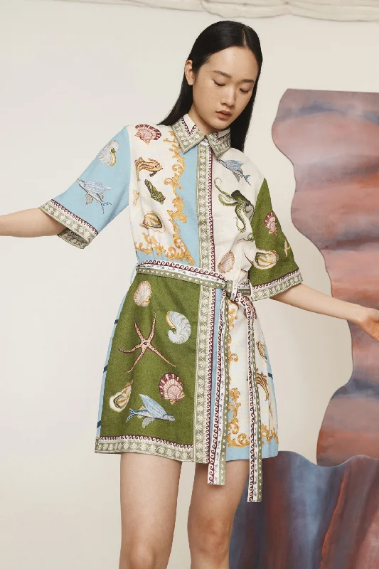 Alémais Bath House Mini Dress - Multi Comfortable Boho Mini Dress
