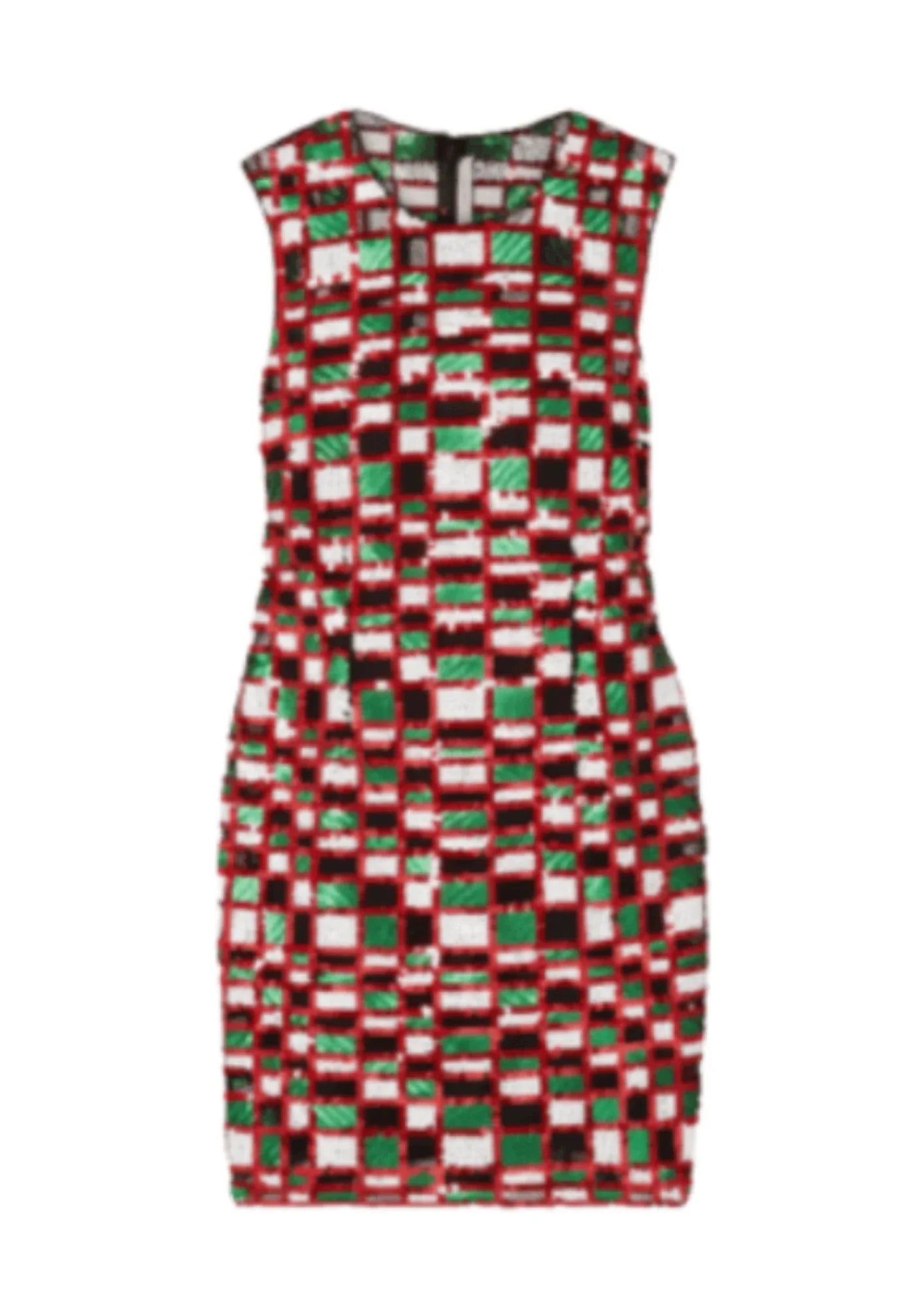 CHECKED SEQUINED MINI DRESS Elegant Lace Mini Dress