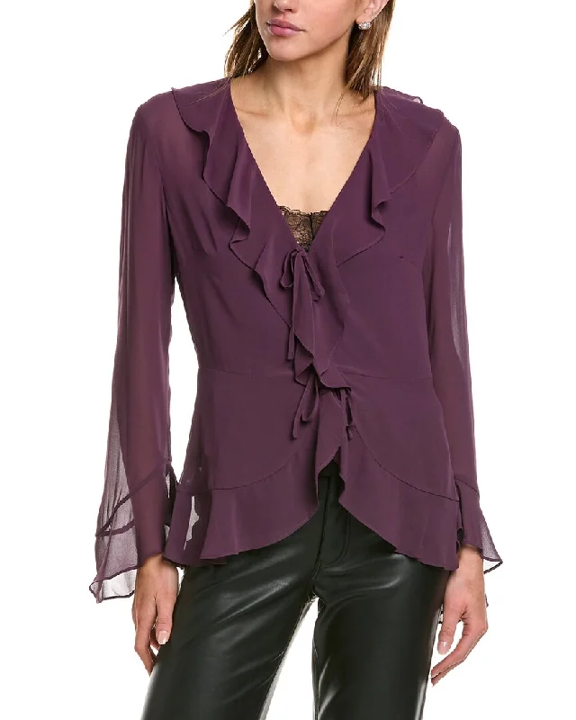 Bcbgmaxazria Ruffle Blouse Chic Off-Shoulder Blouse