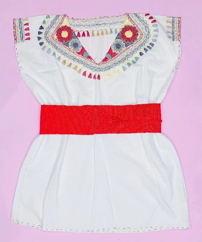 Hand Embroidered Women's Mexican Blouse Everyday Stylish Blouse