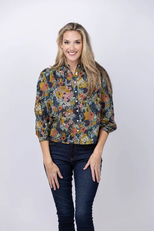 Trovata Clara Blouse in Deep Bramble Casual Relaxed Blouse