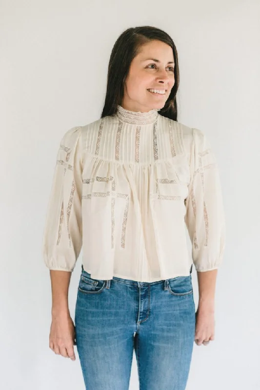 Folkwear 205 Gibson Girl Blouse Classic White Blouse