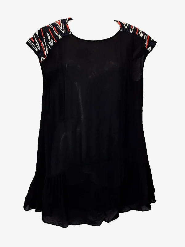 Sass & Bide Funky Lightweight Sheer Mini Dress Size 14 Classic Solid Mini Dress