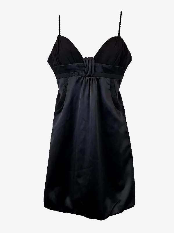 Stella Romantic Bubble Hem Mini Dress Size 8 Comfortable Wrap Mini Dress