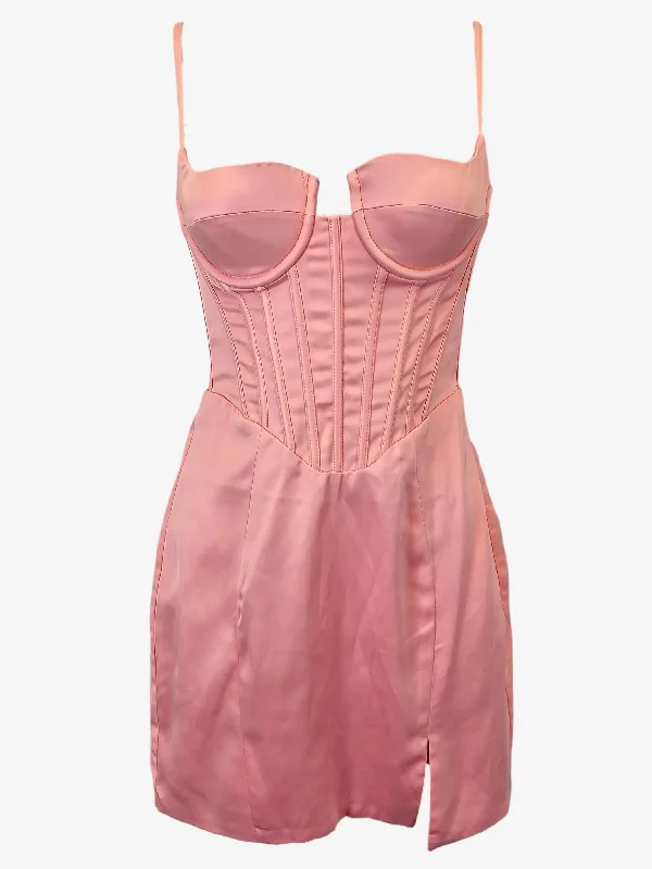 Oh Polly Pastel Corset Party Mini Dress Size 6 Fashionable Polka Dot Mini Dress