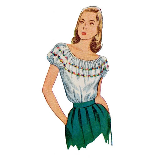 Simplicity Vintage Blouses S9538 Smart Business Blouse