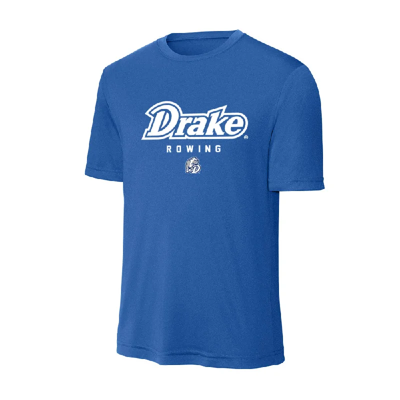 Drake - NCAA Women's Rowing : Camille Gretter - Activewear T-Shirt-- Welt Pockets Slit Pockets Flap Pockets Drake - NCAA Women's Rowing : Camille Gretter - Activewear T-Shirt-- Welt Pockets Slit Pockets Flap Pockets