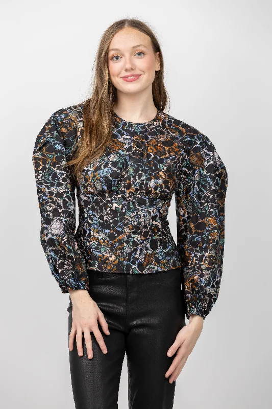 Ulla Johnson Celie Blouse in Starling Subtle Shimmer Blouse