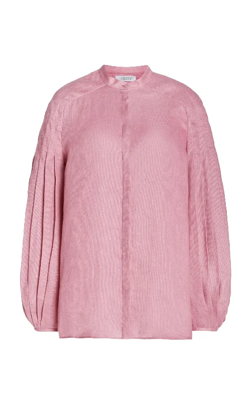 Laetitia Blouse in Rose Quartz Linen Modern Oversized Blouse