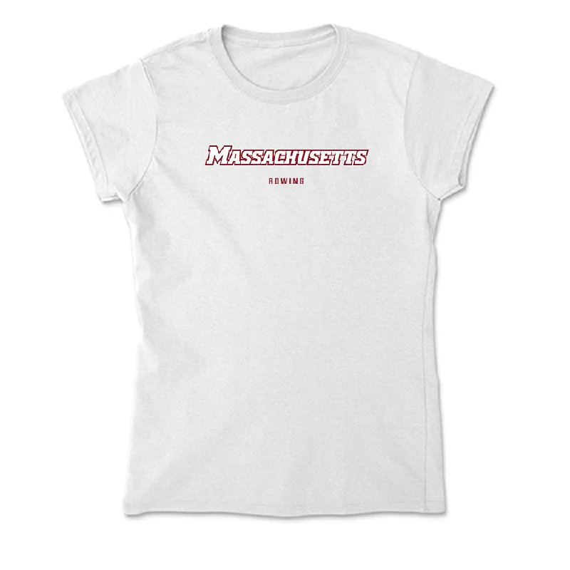 UMass - NCAA Women's Rowing : Lily Kuntz - Soft Style Women’s T-Shirt-- Cotton Fabric Linen Fabric Terry Fabric UMass - NCAA Women's Rowing : Lily Kuntz - Soft Style Women’s T-Shirt-- Cotton Fabric Linen Fabric Terry Fabric