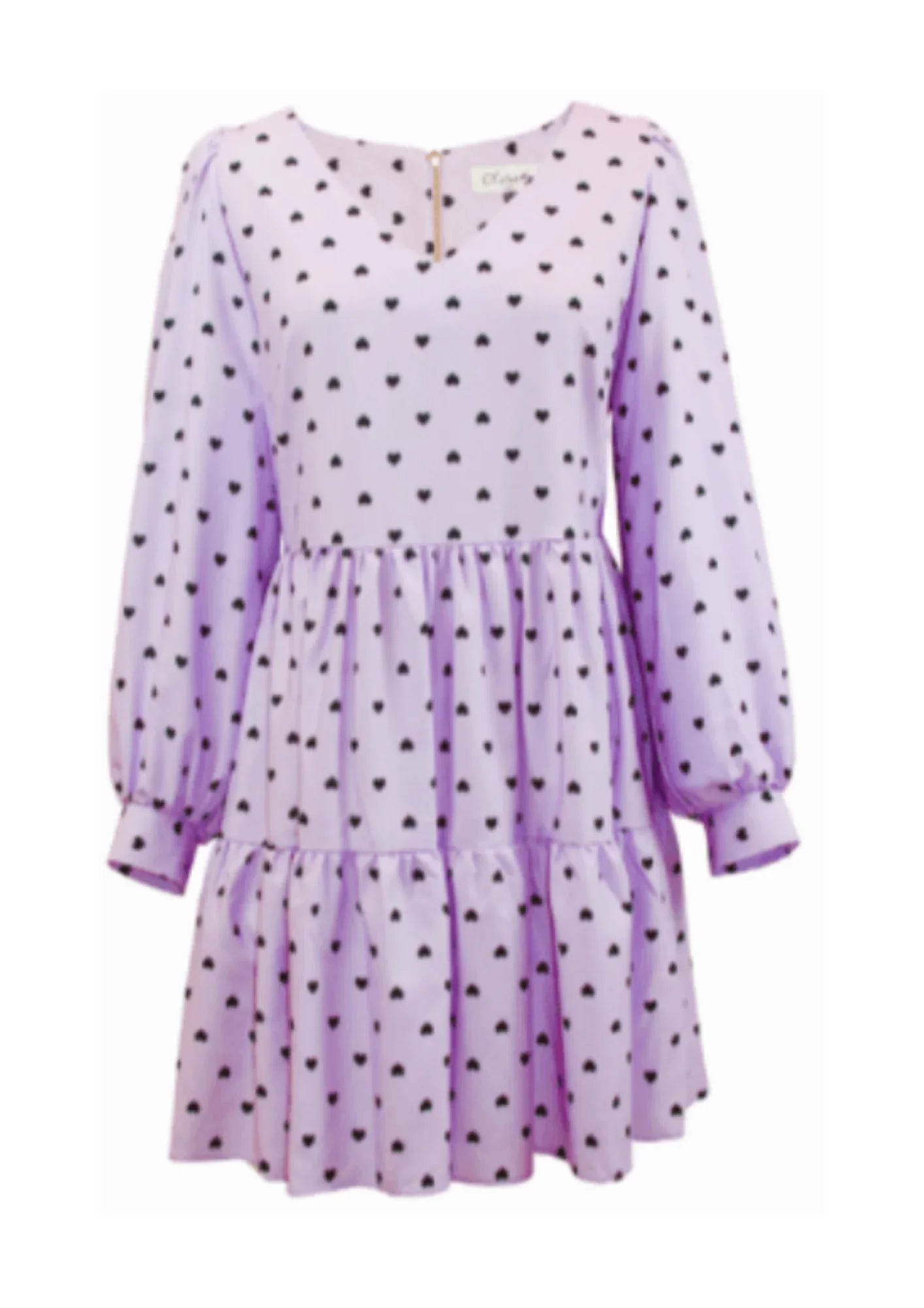 LILAC V-NECK TIERED MINI DRESS Fashionable Mini Dress with Pockets