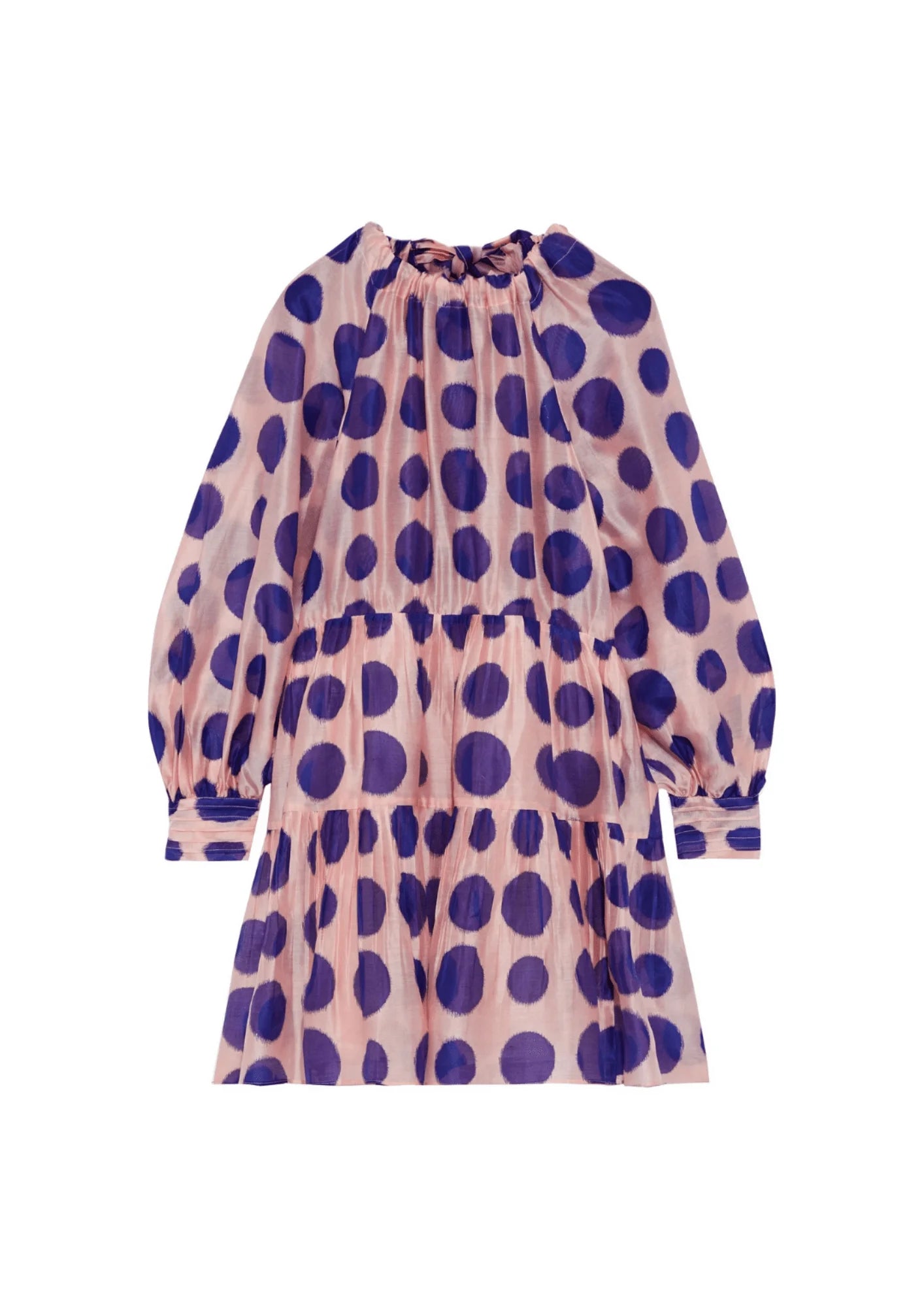 PINK POLKA-DOT MINI DRESS Classic Striped Mini Dress