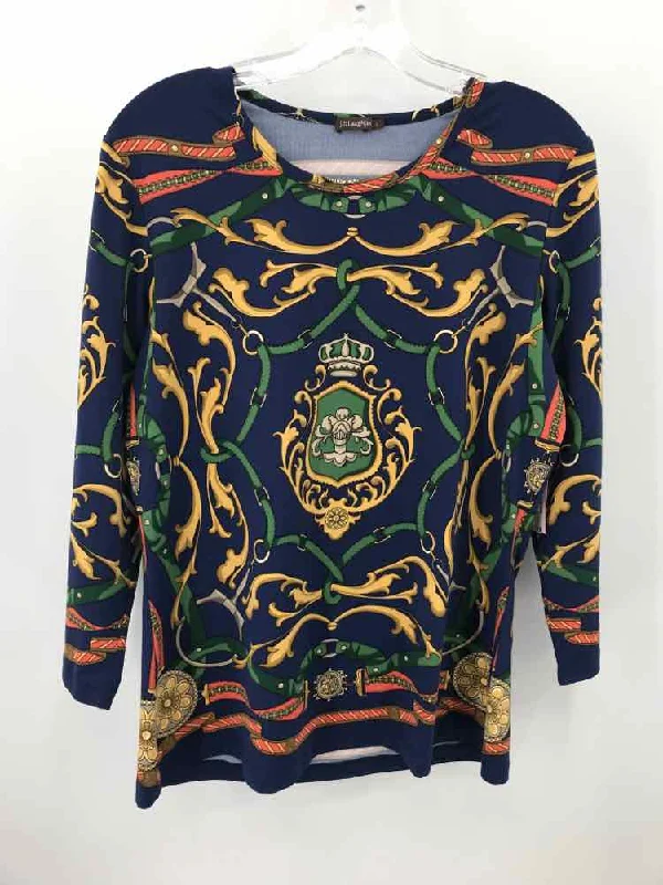 Pre-Owned J Mclaughlin Navy Size Large 3/4 Sleeve T-shirt-- Mesh Fabric Canvas Fabric Denim Fabric Pre-Owned J Mclaughlin Navy Size Large 3/4 Sleeve T-shirt-- Mesh Fabric Canvas Fabric Denim Fabric