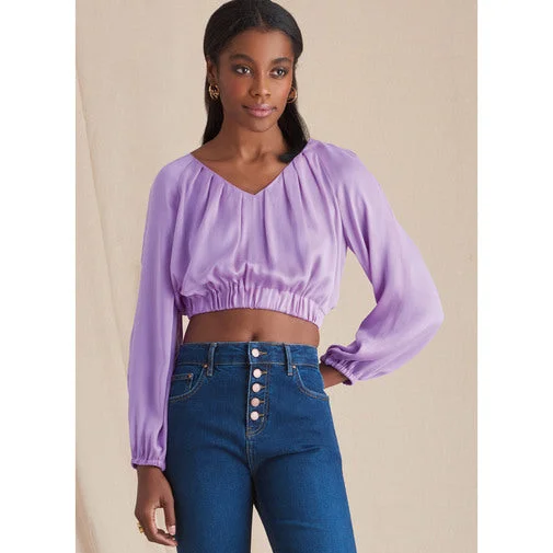 Simplicity Blouses S9604 Ruched Sleeve Blouse